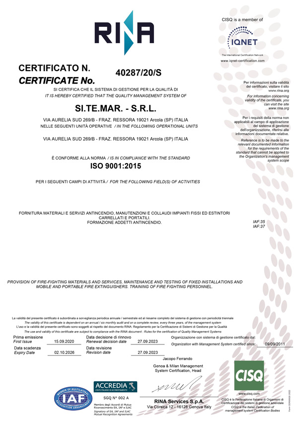 ISO 9001 / 2015